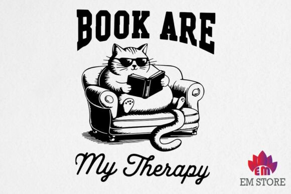 Books Are My Therapy - Book Lover SVG
