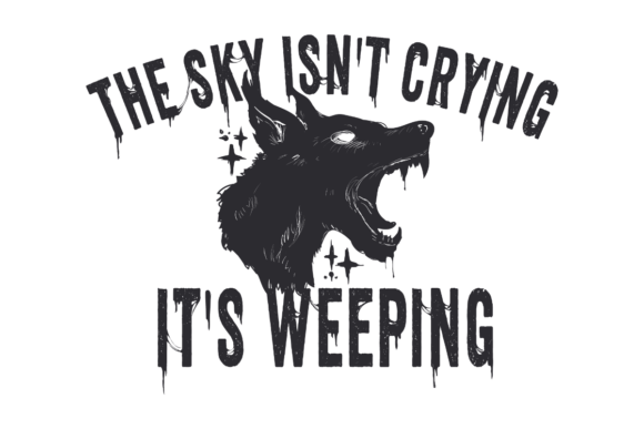 Grunge Wolf Head Quote