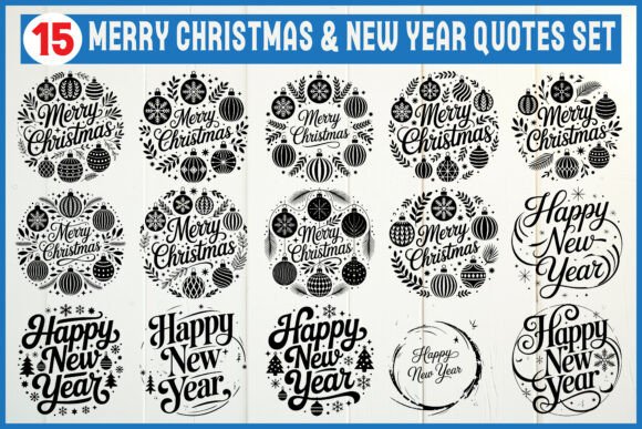 Merry Christmas New Year Quotes SVG
