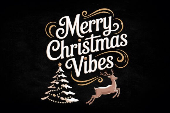 Merry Christmas Vibes SVG Print Template