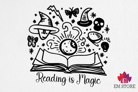 Reading is Magic - Book Lover SVG