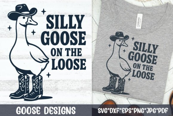 Silly Goose SVG Cowboy Boots Funny