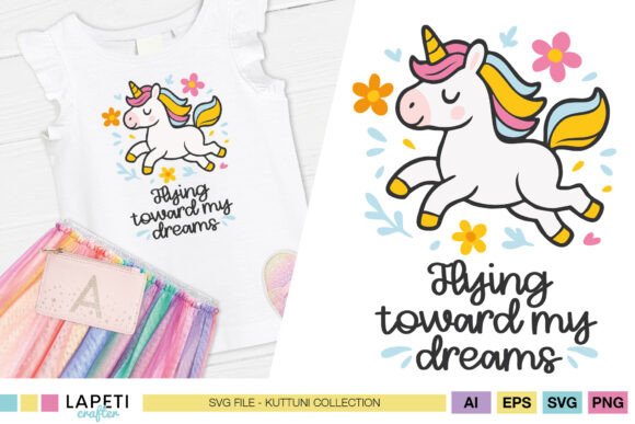 Unicorn SVG Flying Toward My Dreams