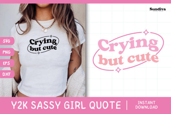 Y2K Sassy Girl Baby Tee Quote 18