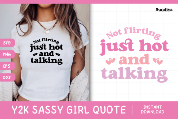 Y2K Sassy Girl Baby Tee Quote 5